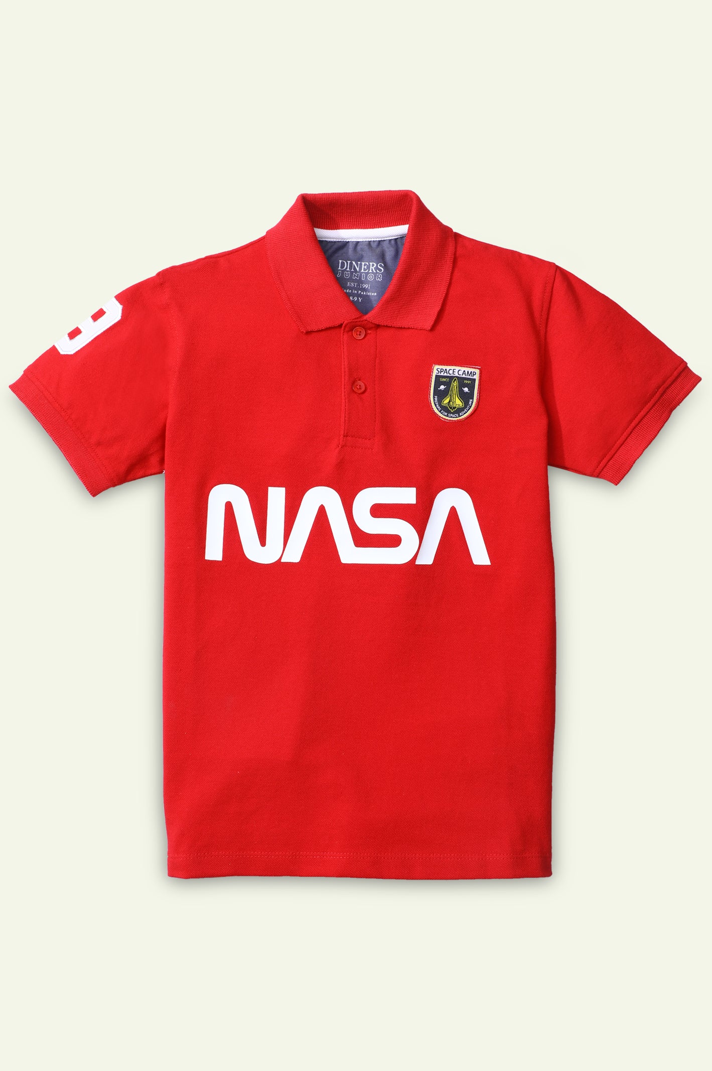 Red NASA Print Polo From Diners