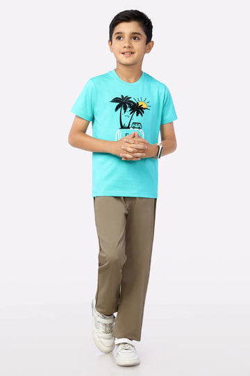 Palm Tree Graphic Print T-Shirt