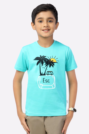 Palm Tree Graphic Print T-Shirt