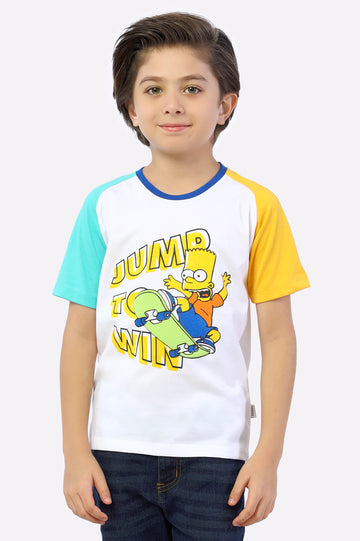 Bart Simpsons Print T-Shirt