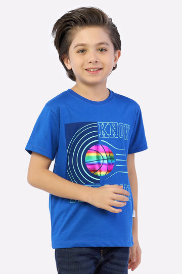 Royal Blue Printed T-Shirt