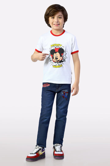 Mickey World Graphic Printed T-Shirt