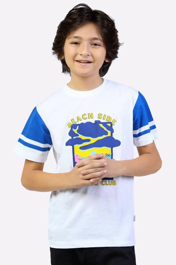 Beach Side Graphic Print T-Shirt