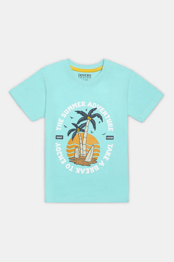 Aqua Graphic Printed T-Shirt