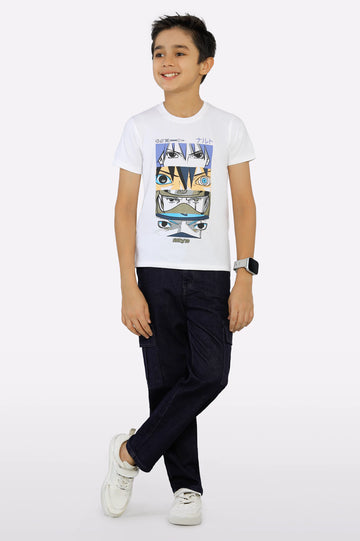 White Graphic Print T-Shirt