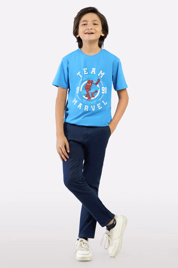 Team Marvel Graphic Printed T-Shirt