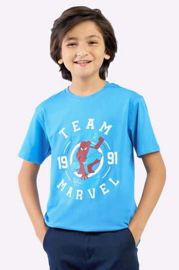Team Marvel Graphic Printed T-Shirt