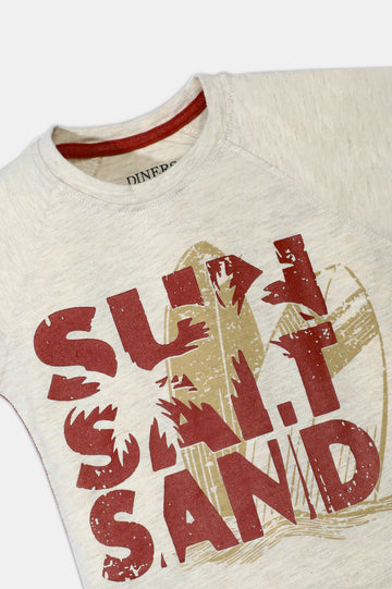 Off White Graphic Print T-Shirt