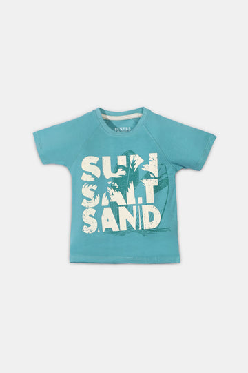 Teal Graphic Print T-Shirt