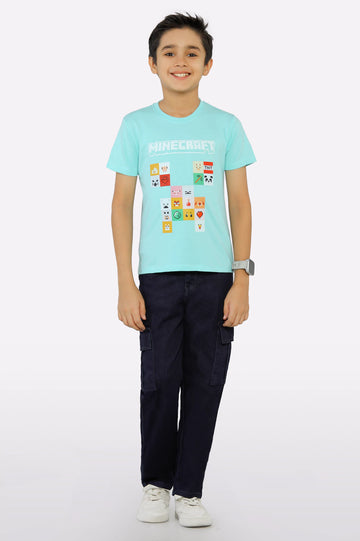 Aqua Graphic Print T-Shirt