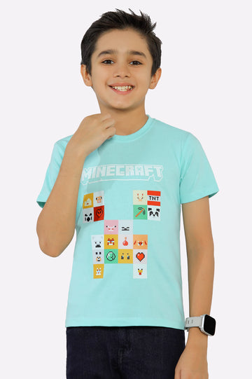 Aqua Graphic Print T-Shirt