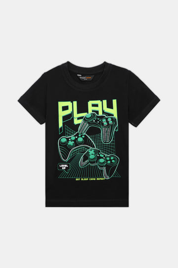 Black Graphic Printed T-Shirt