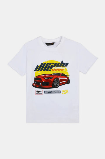 White Graphic Print T-Shirt