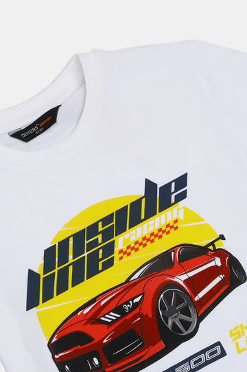 White Graphic Print T-Shirt