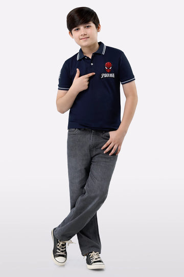 Navy Blue Boys Polo