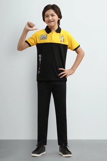 Mustard Graphic Boys Polo