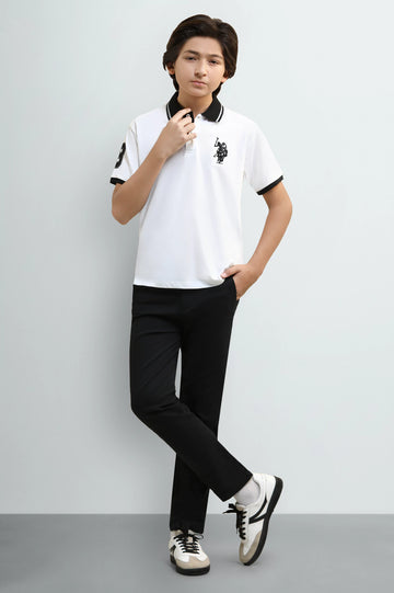 Boys White Polo Shirt