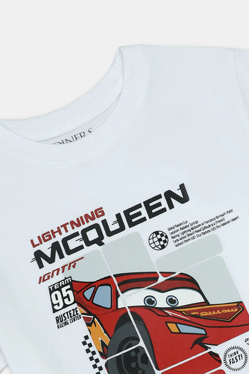 White Graphic Print Boys T-Shirt