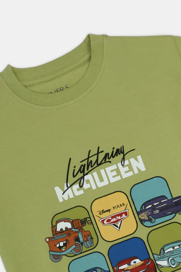 Green Graphic Print Boys T-Shirt