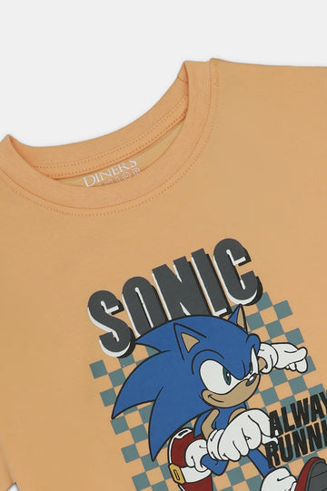 Sonic Graphic Print Boys T-Shirt