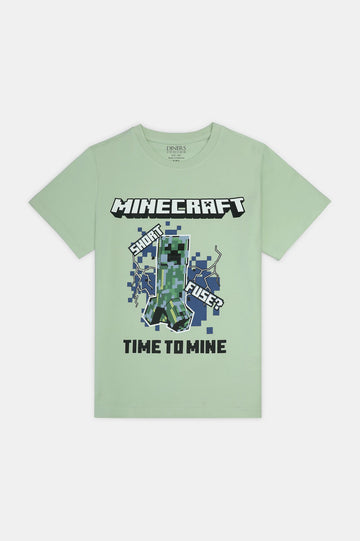 Minecraft Graphic Print Boys T-Shirt