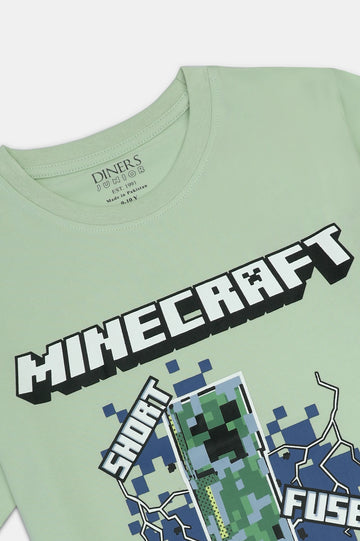 Minecraft Graphic Print Boys T-Shirt