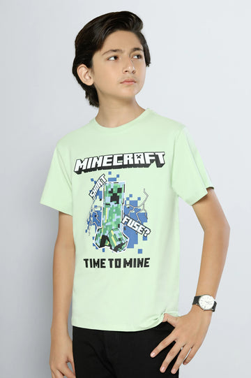 Minecraft Graphic Print Boys T-Shirt