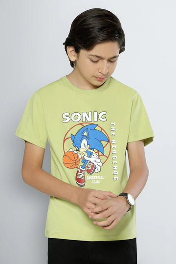 Sonic Graphic Print Boys T-Shirt