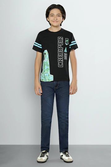 Minecraft Graphic Print Boys T-Shirt
