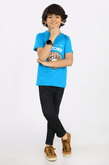 Baseball Catcher Print T-Shirt From Diners
