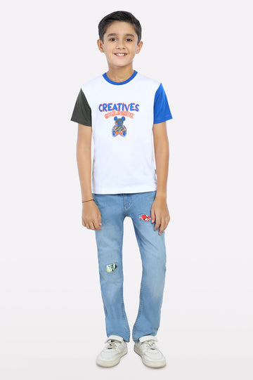 White Graphic Printed T-Shirt