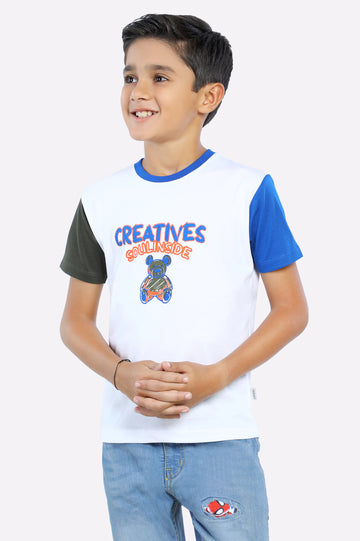 White Graphic Printed T-Shirt