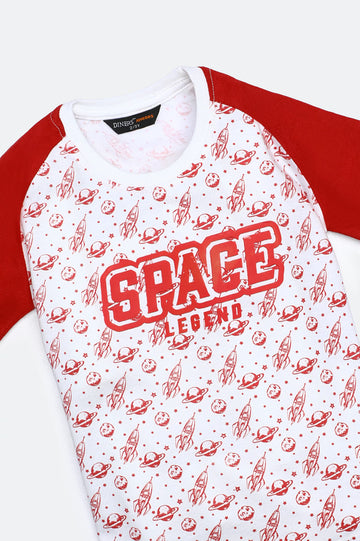 White All Over Printed T-Shirt