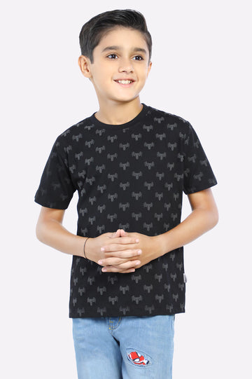Black Graphic Printed T-Shirt