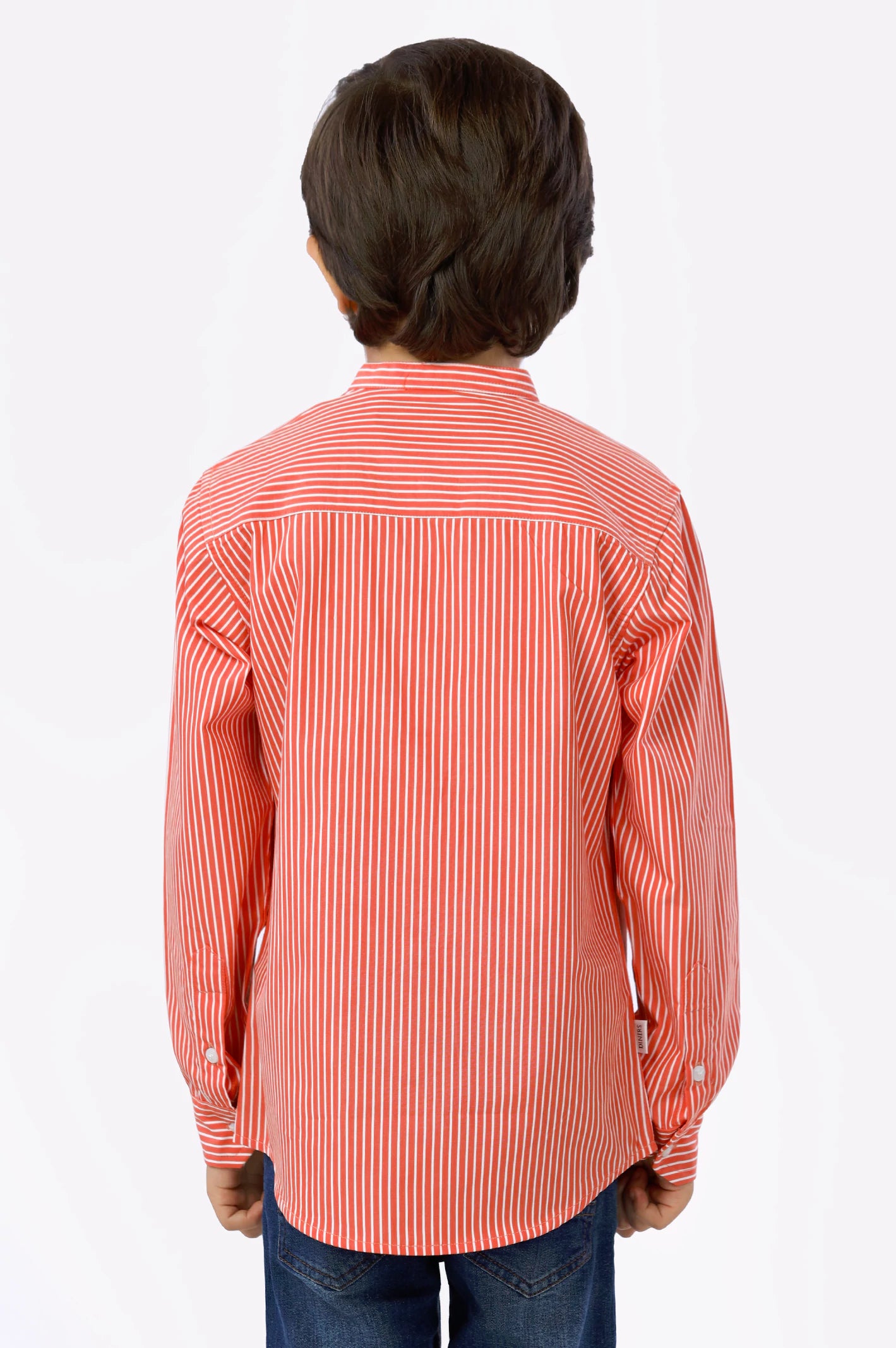 Rust Pinstripe Boys Shirt From Diners