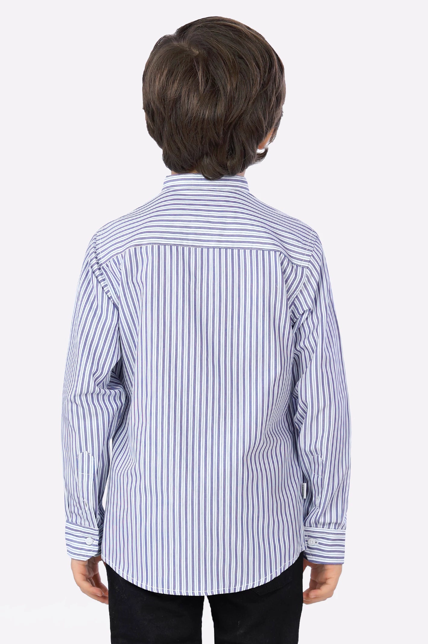 Multicolor Shadow Stripe Boys Shirt From Diners