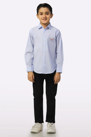 Light Blue Plain Boys Shirt From Diners
