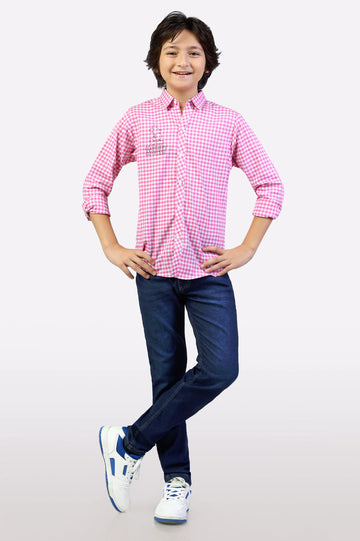 Gingham Check Casual Shirt