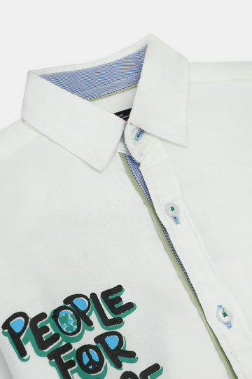 White Boys Casual Shirt