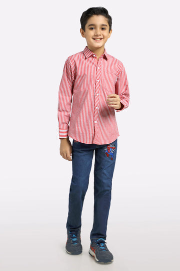 Red Stripe Casual Shirt
