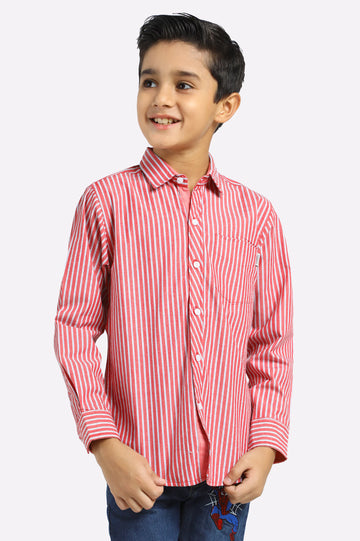 Red Stripe Casual Shirt