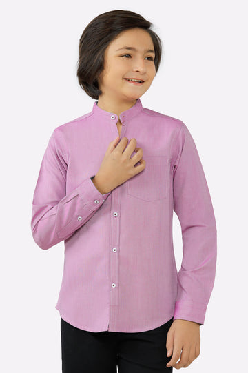 Magenta Textured Casual Shirt