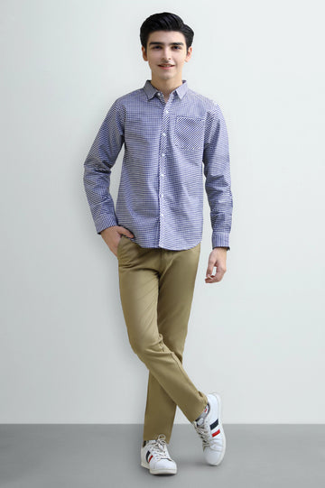 Mini-Check Boys Casual Shirt
