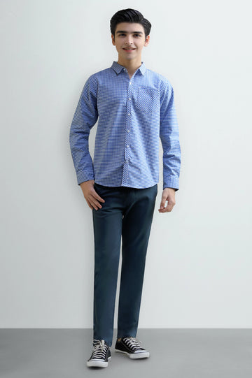 Mini-Check Boys Casual Shirt