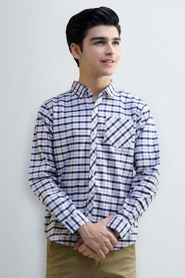 Tattersall Check Boys Casual Shirt