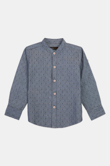 Grey Self Casual Shirt