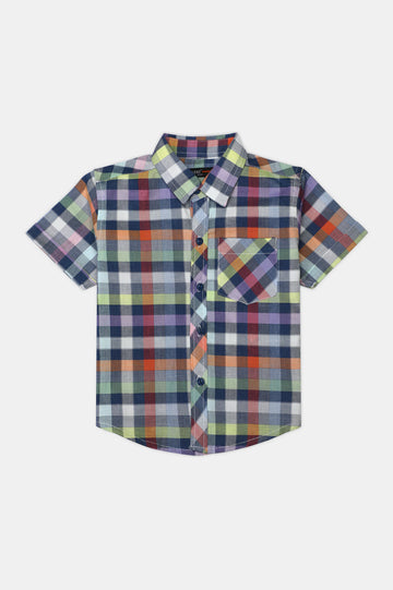 Multicolor Check Casual Boys Shirt