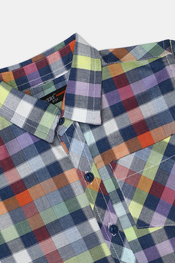 Multicolor Check Casual Boys Shirt
