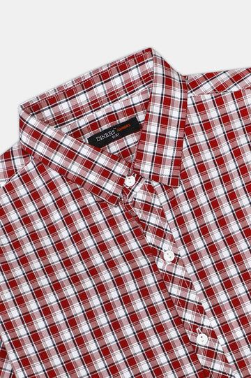 Bargundi Gingham Check Casual Shirt