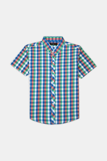 Multicolor Gingham Check Casual Shirt